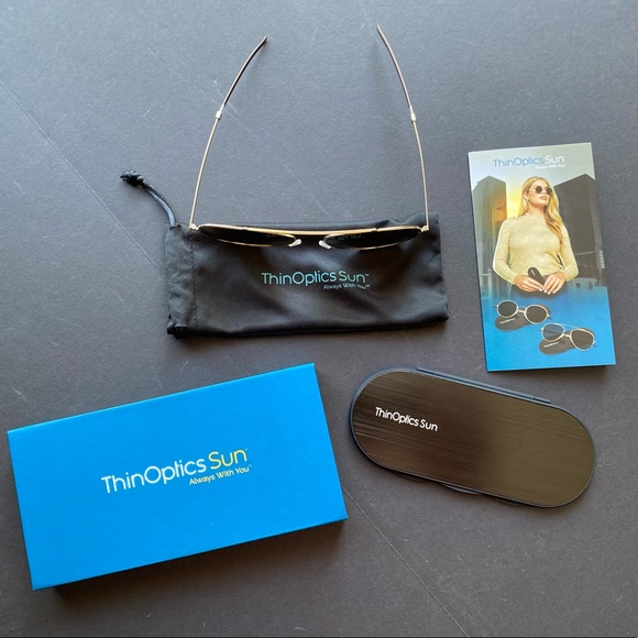 ThinOptics Suns - Aviator Gold/Brown - Picture 1 of 7